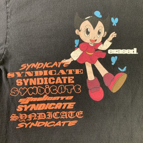 Erased Syndicate Project Shirt Mens Medium Black Short Sleeve Astro Girl Anime - Picture 3 of 9